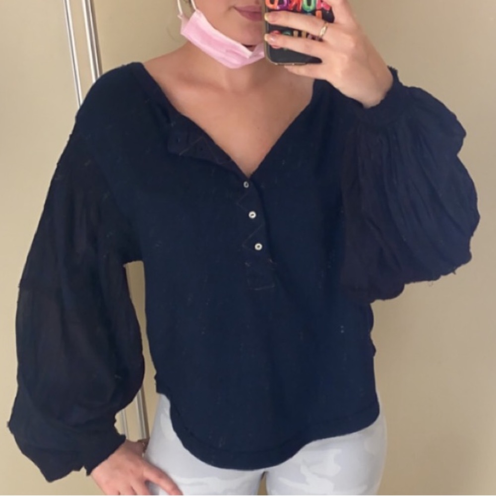 Free People Long Sleeve Blouse